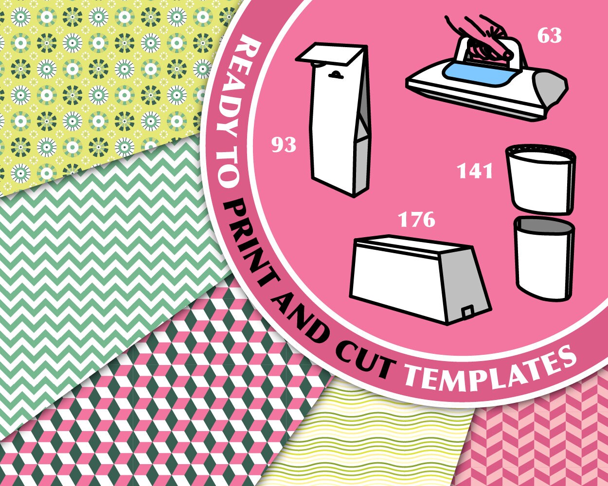 Download 4 Cake Boxes Favor Boxes Printable Pattern Box Svg Favour Box Etsy