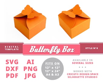 BUTTERFLY BOX Favor Box Wedding Favor Jewelry Packaging Bridal Boxes Wedding Keepsake Box Butterfly Gift Box Template Cricut Template