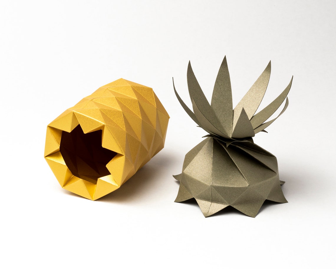 THE PINEAPPLE BOX Treat Boxes Instant Download Papercraft Etsy