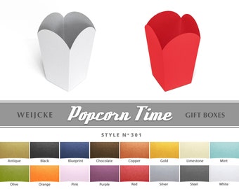 POPCORN TIME Pack of Lovely Party Boxes DIY Boxes Popcorn Box Template Favor Boxes Treat Box Party Favour Boxes Bridal Shower Gift Box