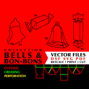 BELLS & BONBONS Collection Of Gift Box Cricut Silhouette Twisted Cracker Twist End Crackers Christmas Crackers Template Packing Box Weijcke