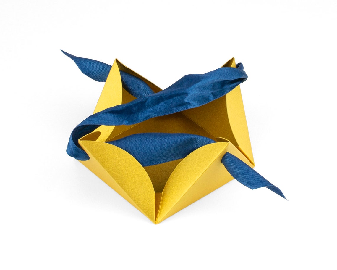 PYRAMID GIFT BOX Ribbon Gift Boxes Ready Made Paper Box Little Etsy