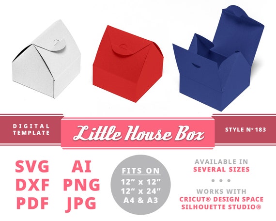 Little House Box Template Party Favor Box Lovely Gift Boxes Etsy Little House Box Template Party Favor Box Lovely Gift Boxes Etsy