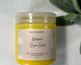 Whipped Turmeric Sugar Scrub/ Foaming Sugar Scrub/ Soap Scrub/ Turmeric