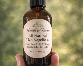 Natural Tick Spray | DEET-Free Bug Repellent | Family Safe Outdoor Spray | Camping & Hiking Essential | Plant-Based Insect Spray
