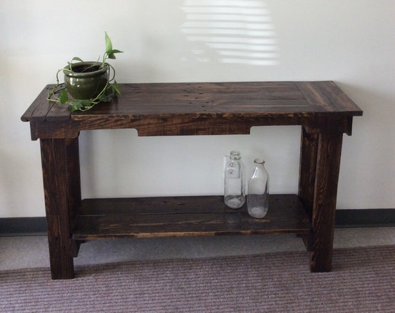Reclaimed wood hallway table
