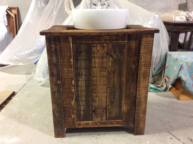 Solid Reclaimed Wood Bathroom Vanities Etsy Canada