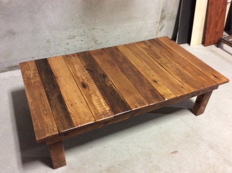 Large Reclaimed Wood Coffee Table Etsy Canada