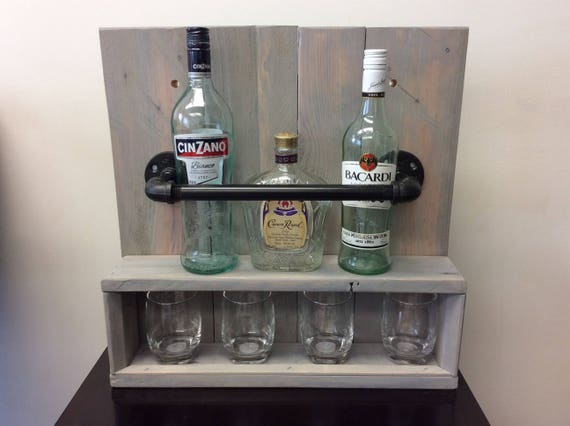 Reclaimed Wood Mini Bar Etsy