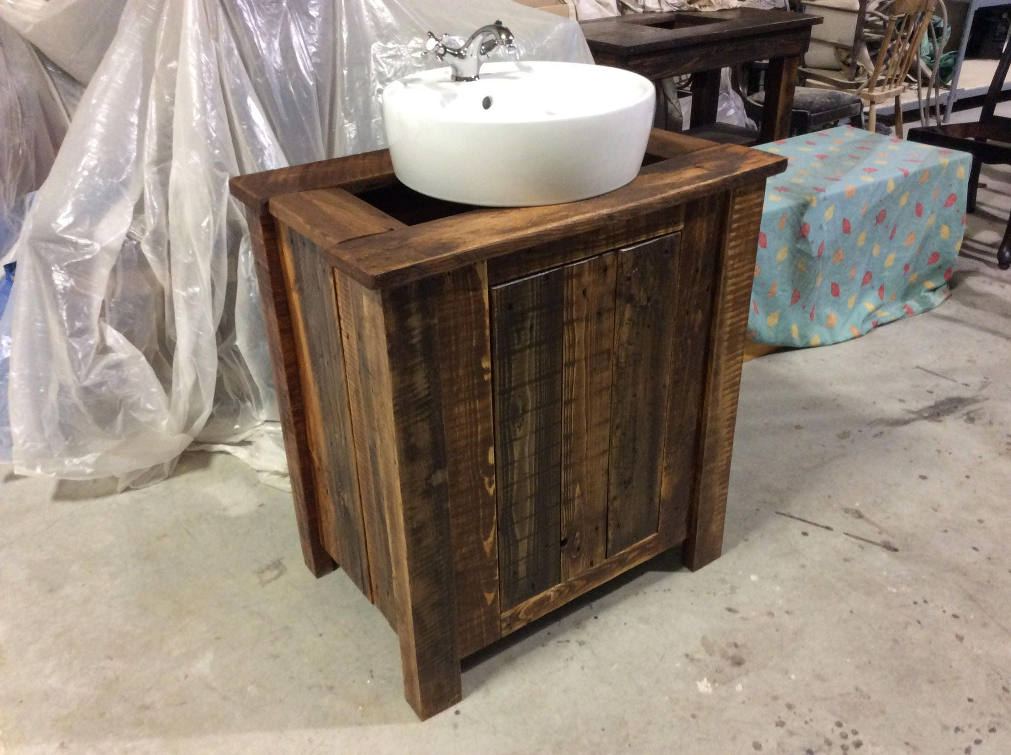 Solid Reclaimed Wood Bathroom Vanities Etsy Canada
