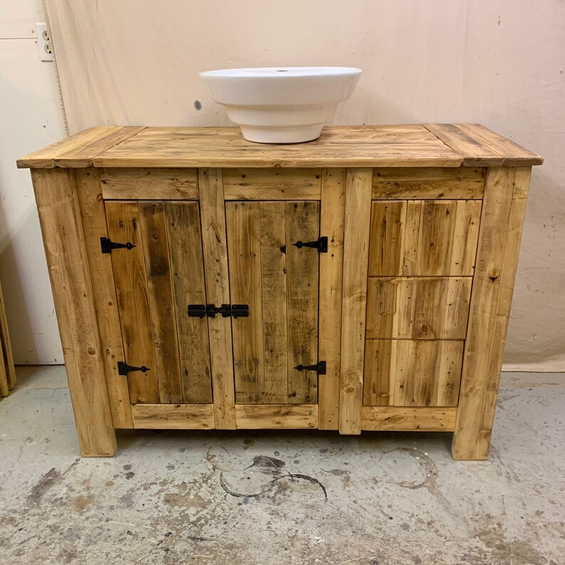 Reclaimed Wood Bathroom Vanity | Etsy