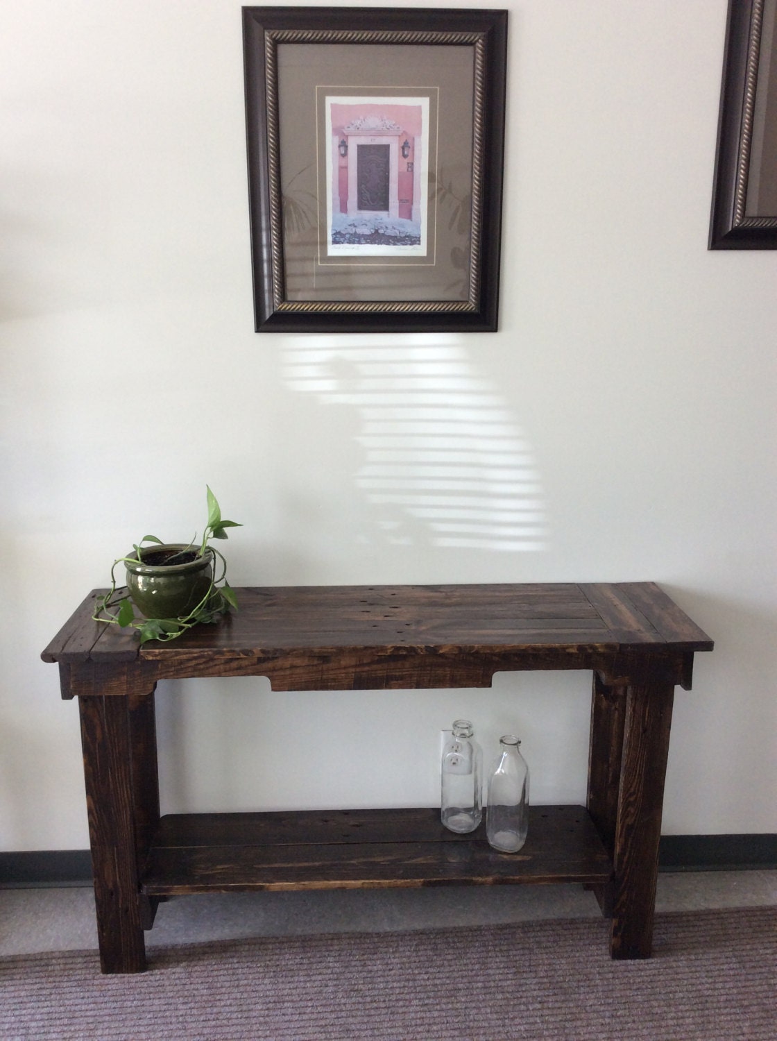 Reclaimed Wood Hallway Table Etsy Canada