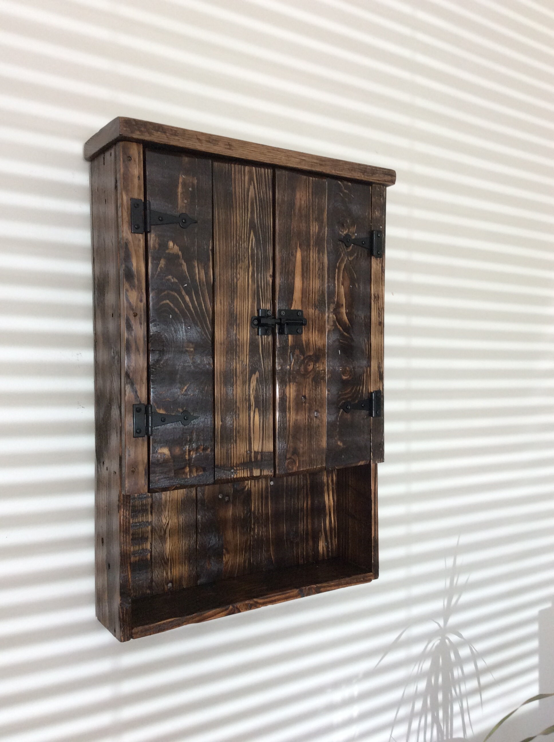 Rustic Reclaimed Wood Bathroom Cabinet