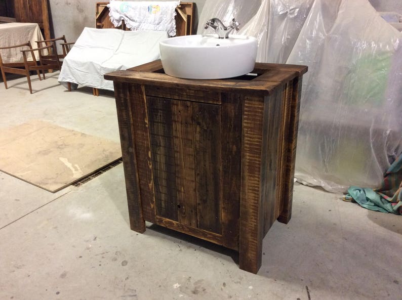 Solid Reclaimed Wood Bathroom Vanities Etsy Canada
