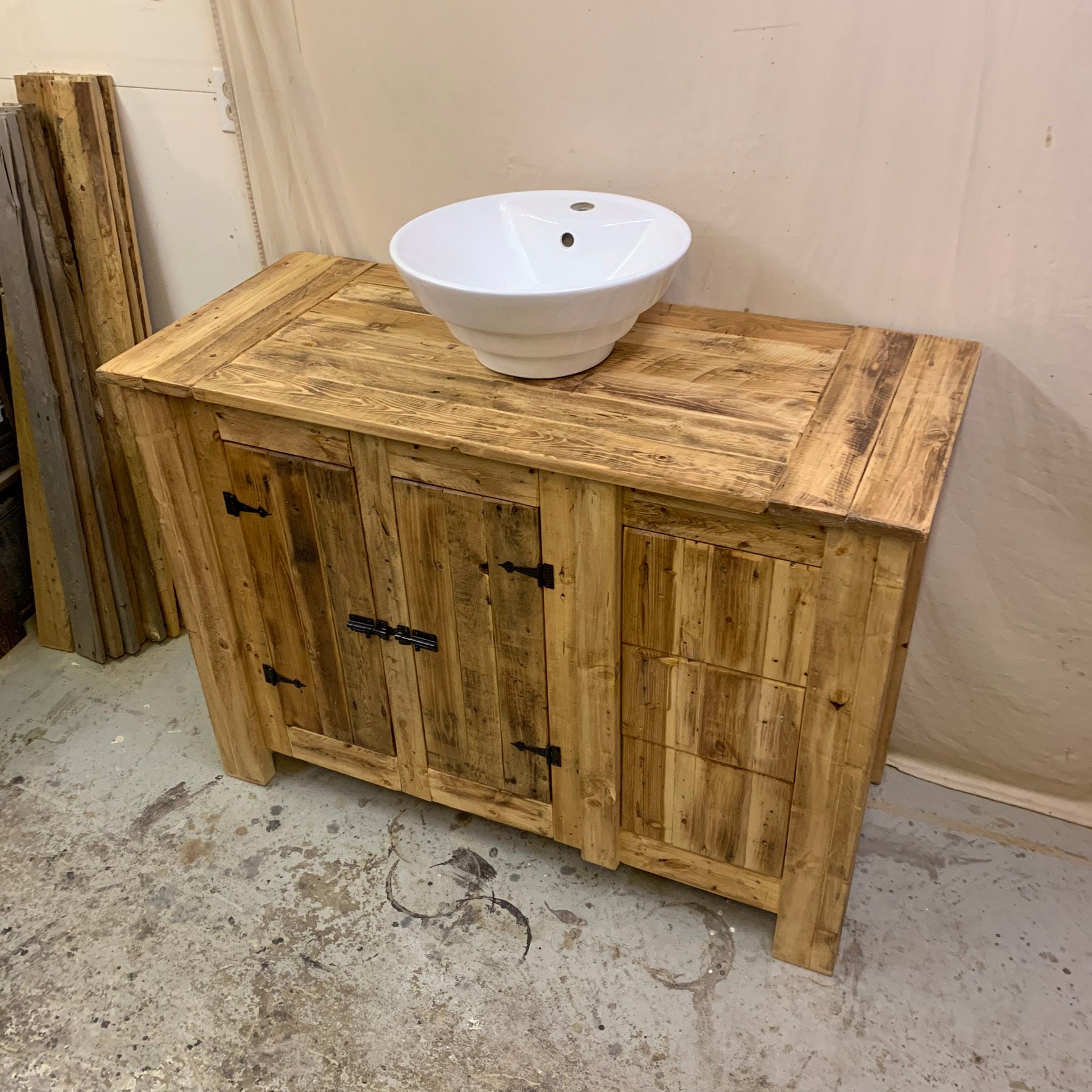 Reclaimed Wood Bathroom Vanity Etsy Canada