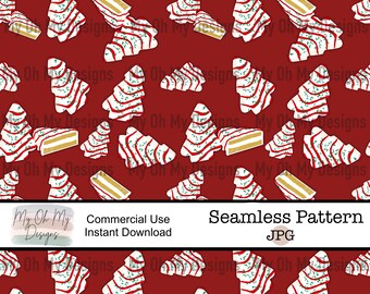 Christmas cakes - Seamless Pattern - JPG File - Digital Paper