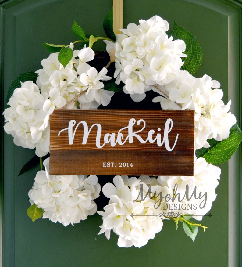 Last Name Sign Front Door Barnwood Pallet Plank Home Image 0