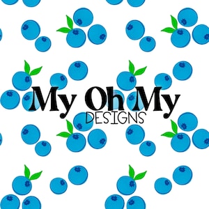 Blueberry, blueberries, fruit - Seamless Pattern - JPG File - Digital Paper