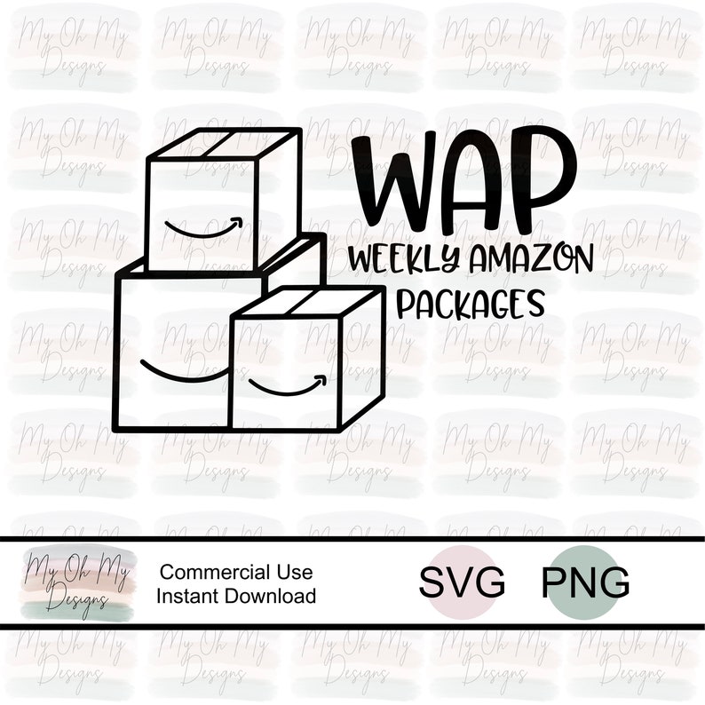 Download Weekly Amazon Packages WAP SVG File PNG File Digital | Etsy
