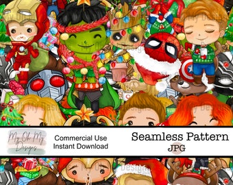 Christmas - Seamless Pattern - JPG File - Digital Paper - Seamless Design - Seamless File - Digital Download