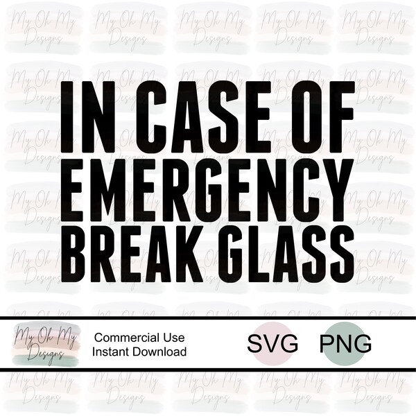 In Case of Emergency Break Glass Coffee - Etsy