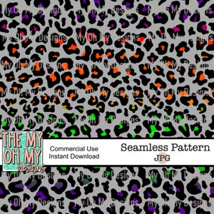 Halloween leopard print - Seamless Pattern - JPG File - Digital Paper