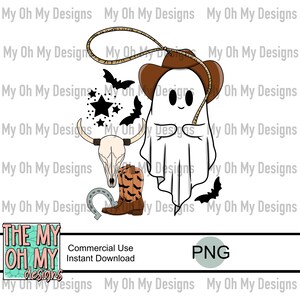 Cowboy ghost, country, western, halloween - PNG File - Sublimation design print file