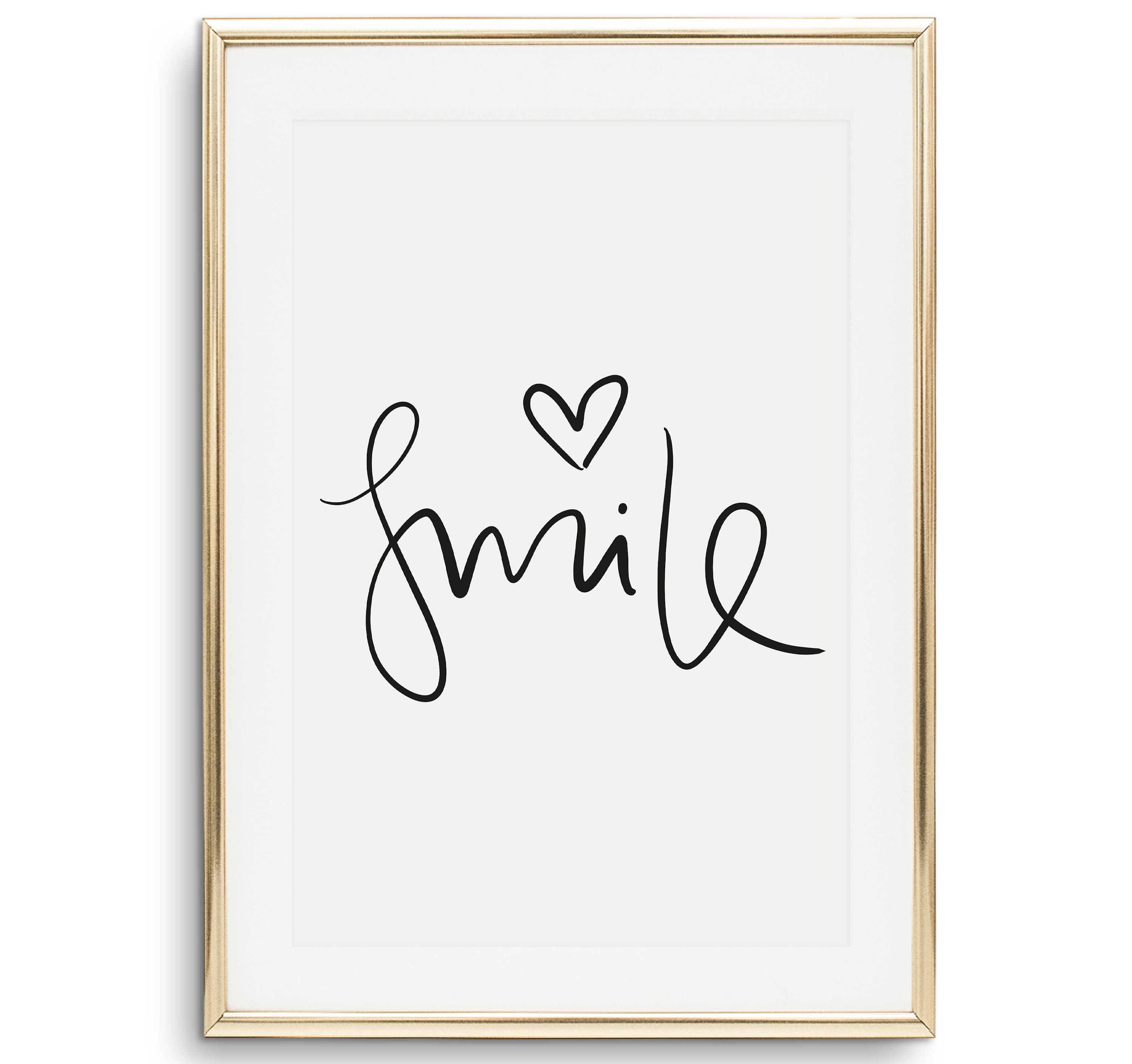 Poster Kunstdruck Zitat Sprücheposter Smile Geschenk Etsy
