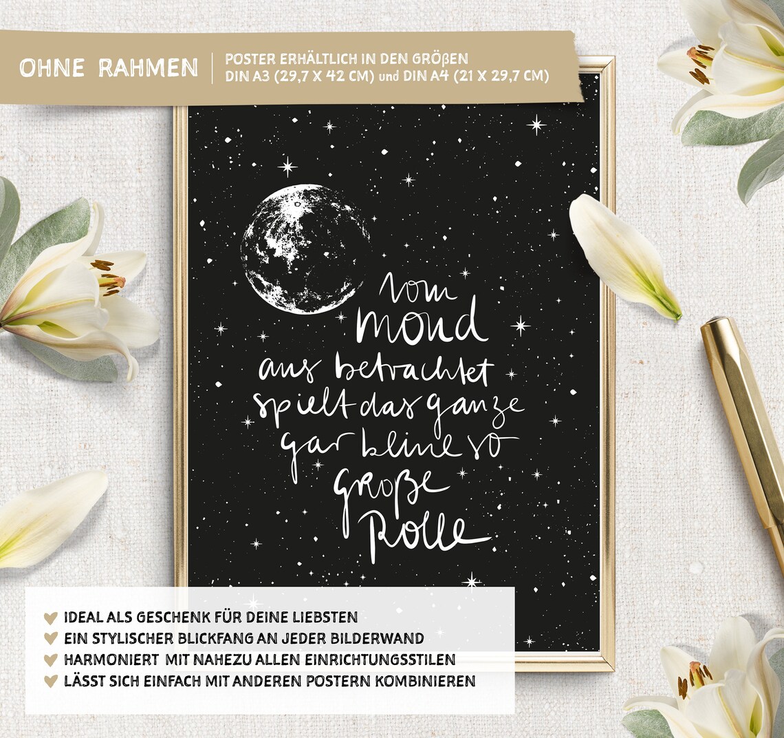 Kunstdruck Poster Print Sprücheposter Statement Zitat Etsy.de