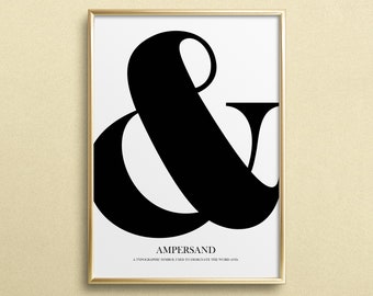 Poster, Print, Wallart, Fine Art-Print, Quotes, Sayings, Typography, Art: &-Sign, Ampersand - interior, design, gift idea, fashionable