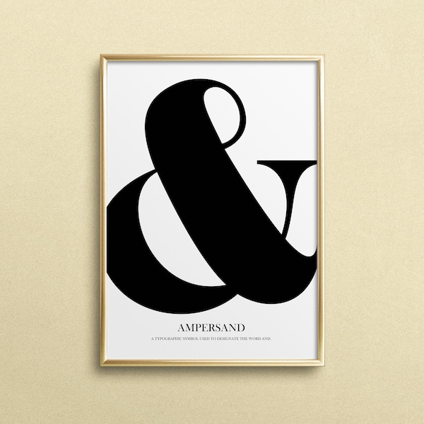 Poster, Print, Kunstdruck, Digitaldruck, Quote, Zitat, Sprüche: &-Zeichen, Ampersand, Design, Typografie, minimalistisch, Geschenkidee