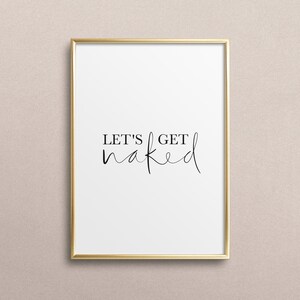 Let's get naked - Poster zum Herunterladen, Digitaler Download, Kunstdruck, Print, Printable Wall Art, druckbare Wandkunst, Dekoidee