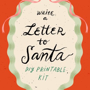サンタさんに手紙を書く DIY キット | デジタル ダウンロード | 子ども向けサンタさんへの手紙 | 自宅で印刷可能