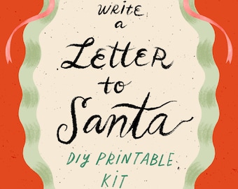 Write a Letter To Santa DIY Kit | Digital Download | Santa Letter for Kids | At Home Printable