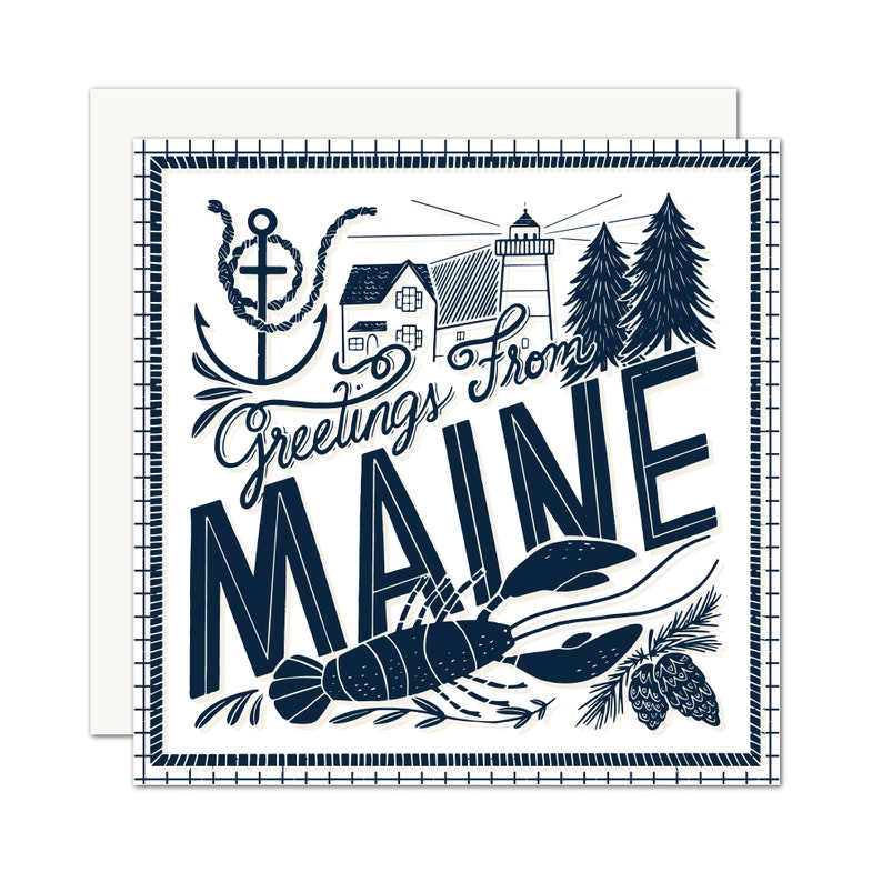 Greetings From Maine Etsy