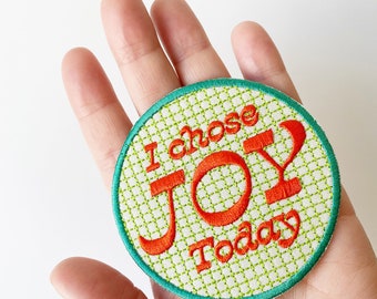 Embroidered Patch | I Chose Joy Today | Reward Patch for Kids | Patches for Kids