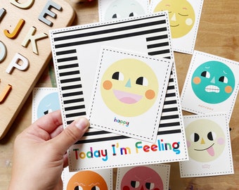 Printable Emotions Interactive Chart | Emotions Chart | Feelings Chart | Educational Chart | Printable Feelings For Kids | Homeschool Aids