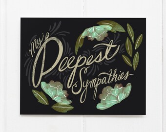 My Deepest Sympathies Card | Sympathy Card | Loss