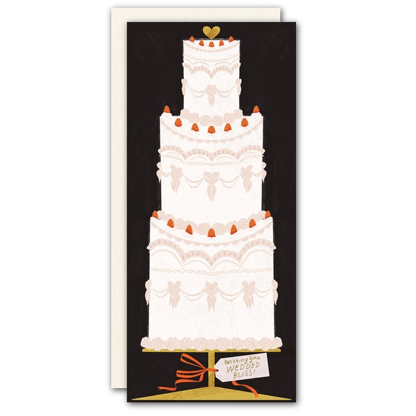 Tarjeta de pastel de boda Wedded Bliss / Boda / Recién casado / Compromiso / Felicitaciones / Ducha nupcial