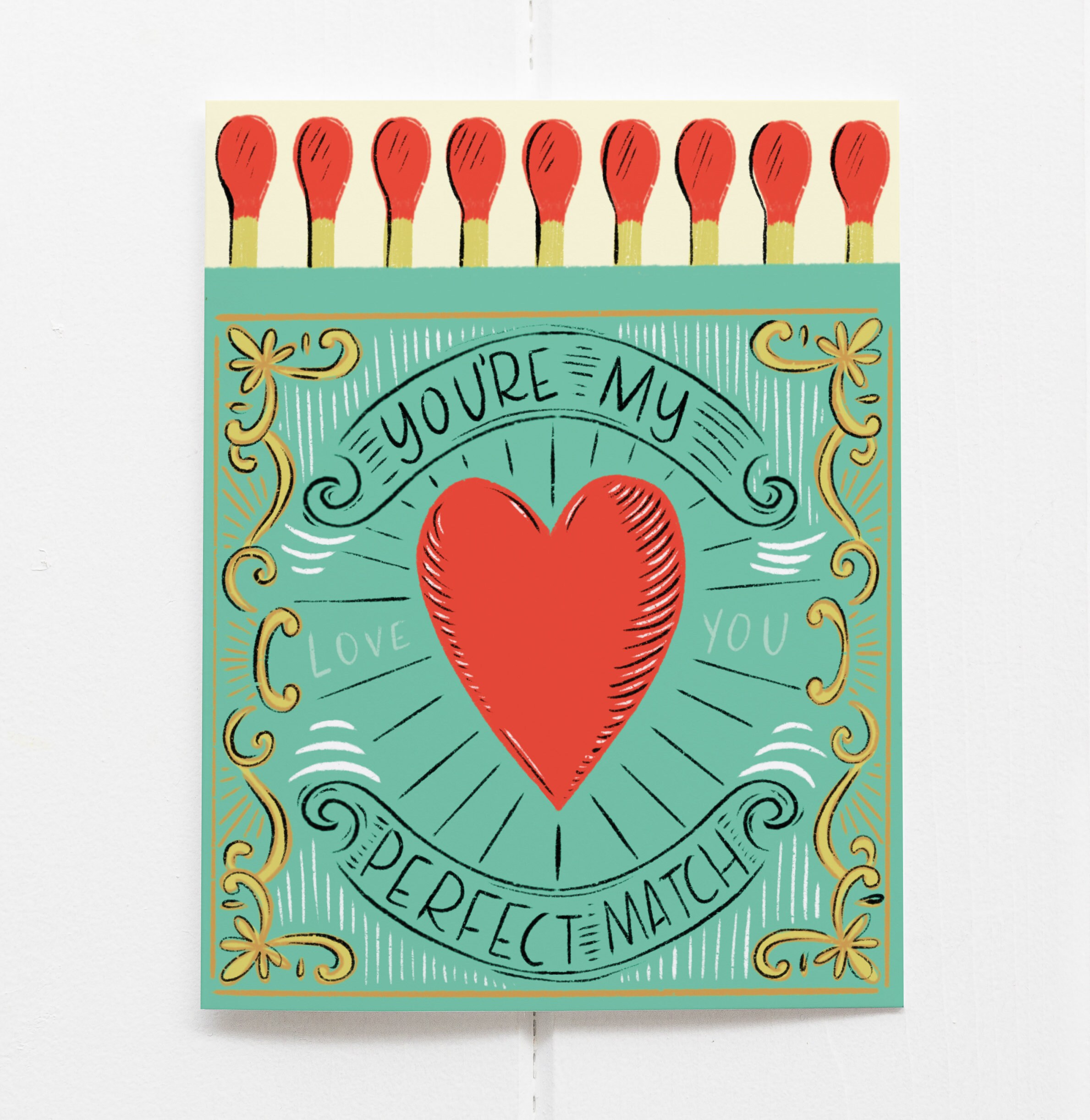 You're My Perfect Match - Valentine's Day Card You're My Perfect Match - Valentine's Day Card