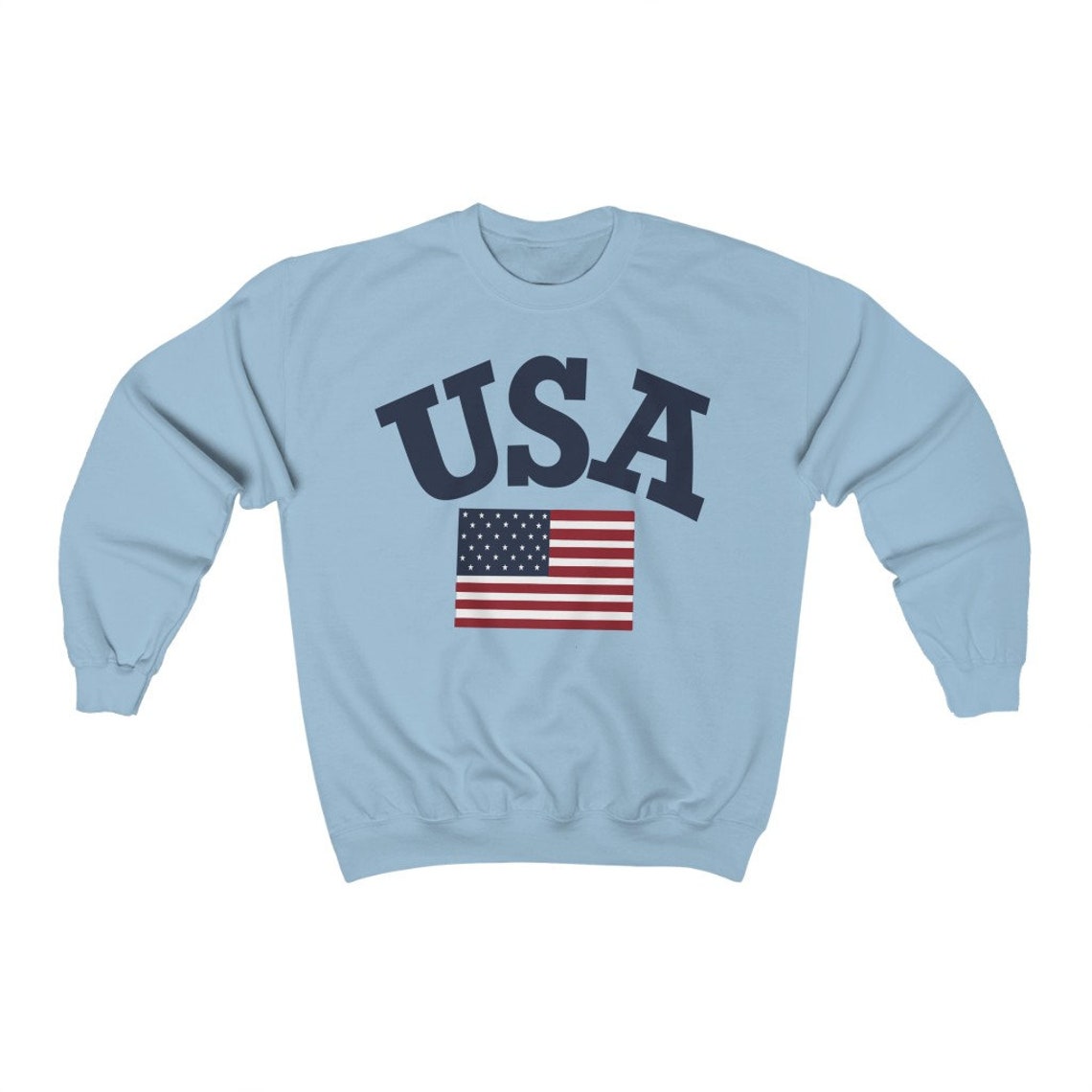 USA Preppy Crewneck Sweatshirt | Etsy