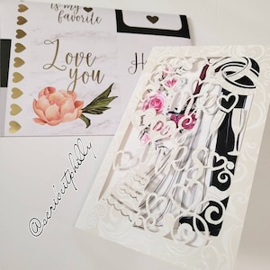Wedding Greeting Card-Black Greeting Card- Engagement Card-Black Love Card