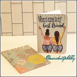 Best Friend Greeting Card-Black Greeting Cards- Friendship Card