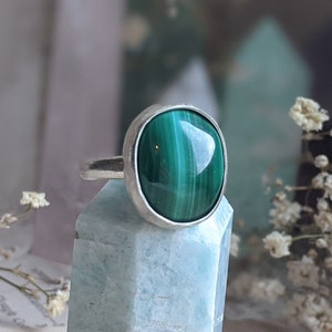 Handmade Malachite Sterling Silver Ring