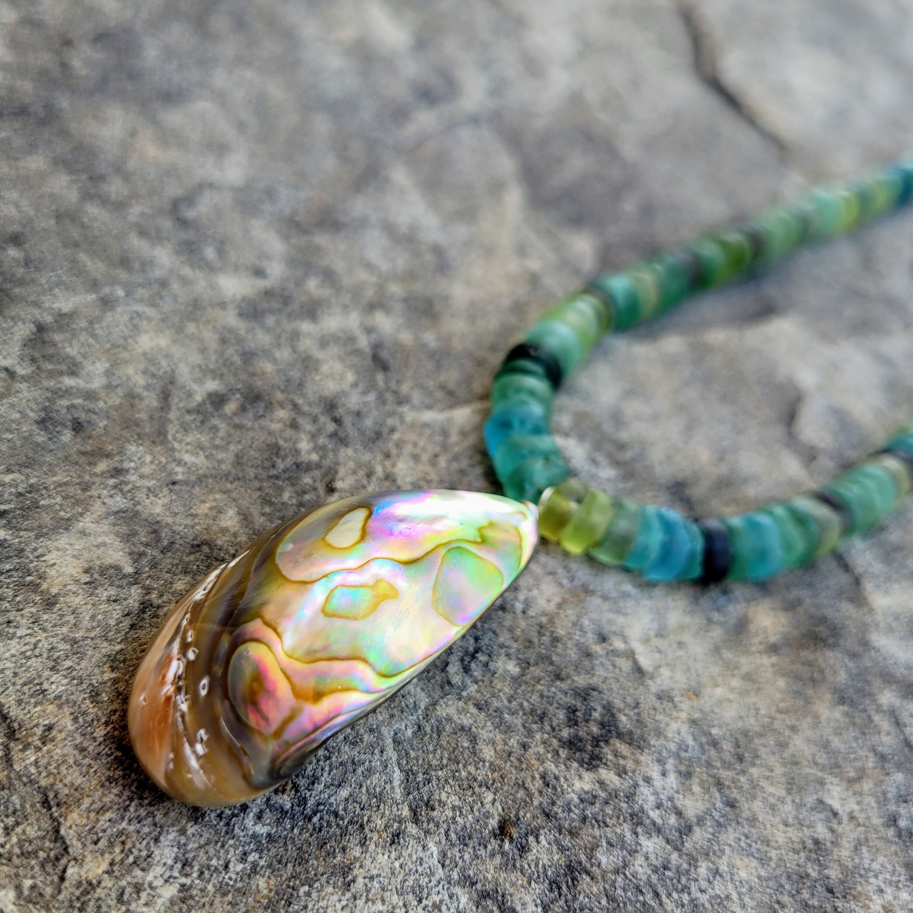 Abalone Sea Shell Necklace 4 - Etsy