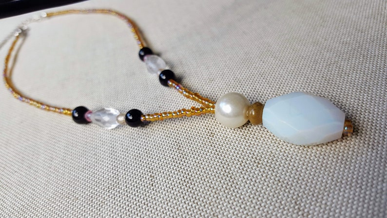 Sea Opal and Seed Bead Necklace
