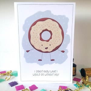 ¡No sé qué haría sin ti! Tarjeta de felicitación/San Valentín/Amor A5