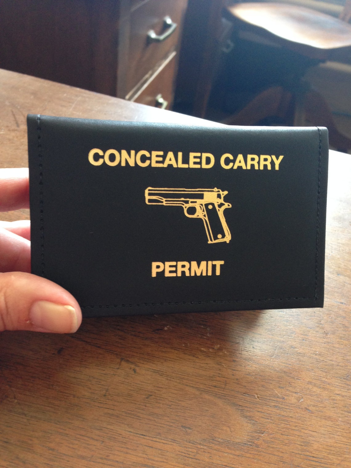 Concealed Carry Gun Permit Holder Etsy