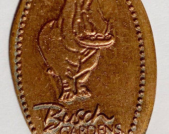 Elongated Pressed Penny Souvenir Album Book Busch Gardens