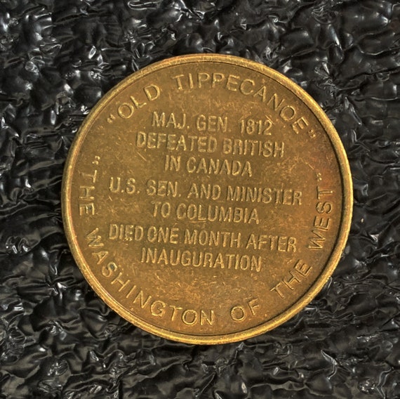 ⑨【ゴールデンダラー】新品未開封 第九代ウィリアム•ヘンリー•ハリソン大統領 William Henry Harrison 9th President Gold Tone Metal Coin